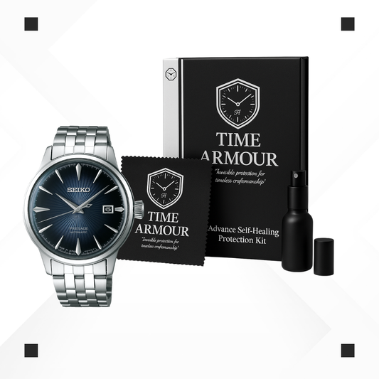 Time Armour TPU protection film for Seiko Presage Blue Moon SRPB41J