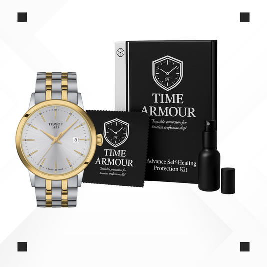 Tissot Classic Dream 42mm quartz watch with Time Armour protection film kit